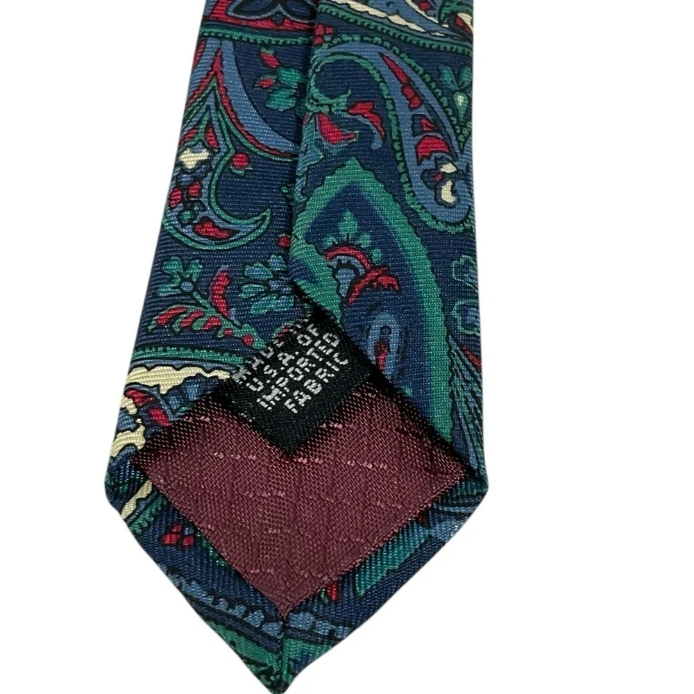 Christian Dior Monsieur Paisley Silk Tie Made in USA 58”